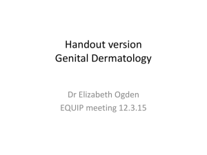 Handout version Genital Dermatology