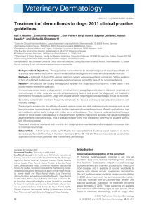 Treatment of demodicosis in dogs: 2011 clinical practice