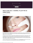 Restylane Silk: A Dermal Filler For 20-Somethings