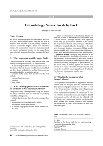 Dermatology Series: An itchy back