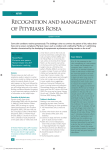 Recognition and management of Pityriasis Rosea