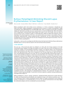 Bullous Pemphigoid Mimicking Discoid Lupus Erythematosus: A