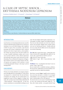 A CASE OF SEPTIC SHOCK - ERYTHEMA NODOSUM LEPROSUM