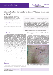 Allergic Contact Dermatitis to EfudexTM Cream Diagnosed by ROAT