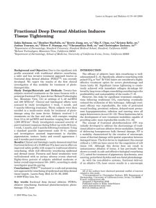 Fractional deep dermal ablation induces tissue tightening