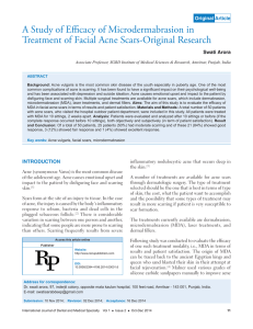 A Study of Efficacy of Microdermabrasion in