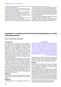 Psychogenic, somatoform and functional itch: heterogeneity or