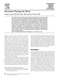 Hormonal Therapy for Acne