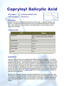 Capryloyl Salicylic Acid Technical Data Sheet