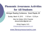 Phonemic Awareness - Michigan Reading Association