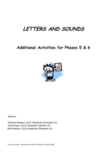 Phase 5 Phonic Activities