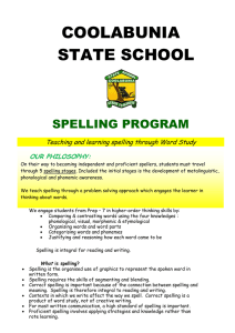 Spelling - Coolabunia State School