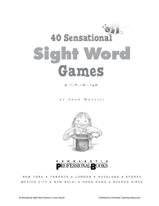 Sight Word Games - K