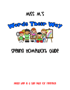 Miss M.’s Spelling Homework Guide