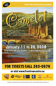 Camelot is presented with special permission from Tams Witmark