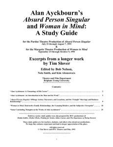 Alan Ayckbourn`s Absurd Person Singular and Woman in Mind: A