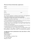 Wheaton Drama Scholarship Application 2016