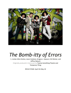 The Bomb-itty of Errors - Arts Club Theatre Company