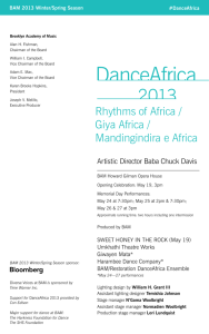 2013 Dance Africa BAMbill - Brooklyn Academy of Music