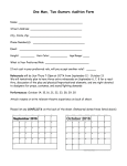 One Man, Two Guvnors Audition Form