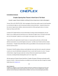 Cineplex Opening New Theatre in North Barrie This