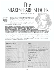 the shakespeare stealer - Seattle Children`s Theatre