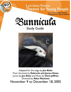 Bunnicula study guide - Young People`s Theatre