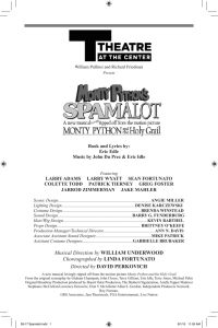 09-17 Spamalot.indd - Theatre at the Center