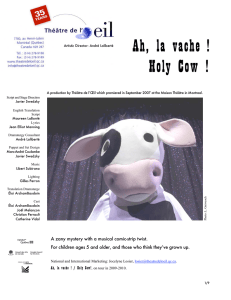 Holy Cow! Study guide - National Arts Centre