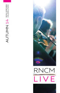 RNCM Live: Autumn 2014 - Royal Northern College of Music