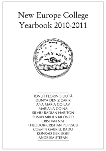 New Europe College Yearbook 2010-2011