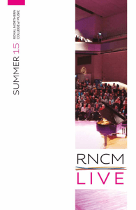 Summer 2015 at the RNCM - Royal Northern College of Music
