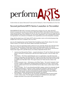 Second performARTS Series Launches in November