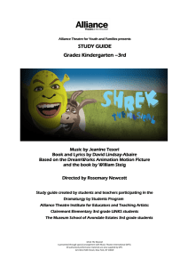 Shrek the Musical study guide
