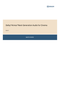 Dolby Atmos Next Generation Audio for Cinema