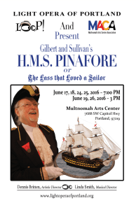 HMS Pinafore Program - Light Opera of Portland