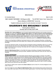 sharron`s big broadway show - Whitchurch