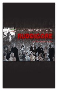 Ruddigore Program - Light Opera of Portland