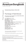The Songs of Todd Almond - Lincoln Center`s American Songbook