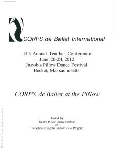 Conference Program - CORPS de Ballet International