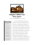 Abingdon`s Hidden Gem: Barter Theatre