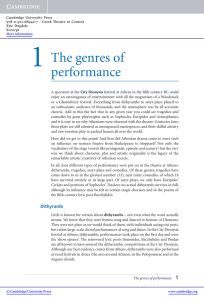 The genres of performance - Cambridge University Press