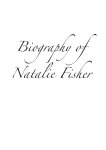 To the full biography of Natalie Fisher please click here.