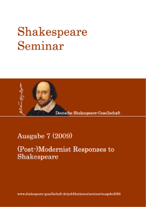 Shakespeare Seminar - Shakespeare