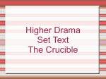 Higher Drama Set Text The Crucible