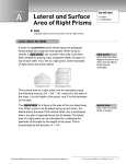 Lateral and Surface Area of Right Prisms