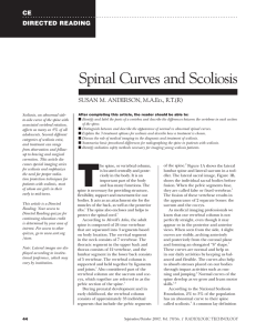 Spinal Curves and Scoliosis