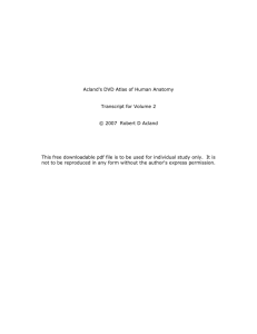 Acland`s DVD Atlas of Human Anatomy Transcript for Volume 2