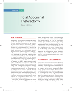 Total Abdominal Hysterectomy