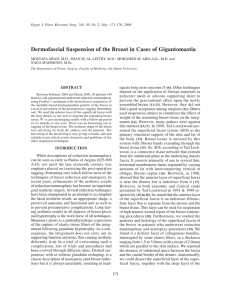 Dermofascial Suspension of the Breast in Cases of Gigantomastia